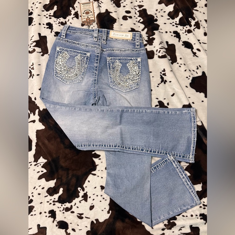 Light wash ANSWER ME BOOTCUT JEANS